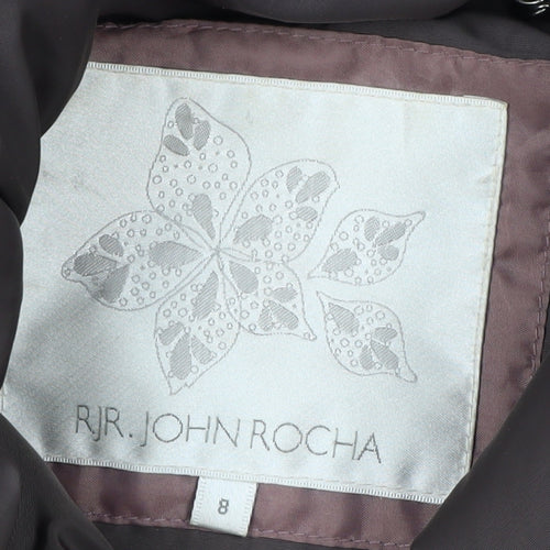 RJR John Rocha Women's Brown Size 8 Belted Puffer Jacket
