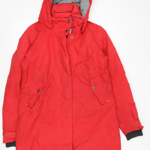Didriksons 1913 Mens Red Waterproof Hooded Parka Coat Size 40