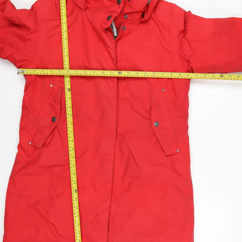 Didriksons 1913 Mens Red Waterproof Hooded Parka Coat Size 40