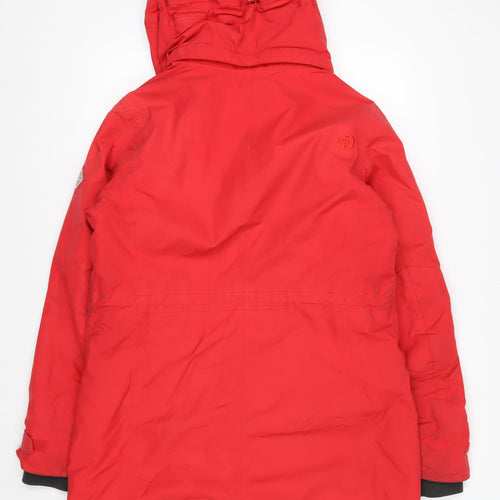 Didriksons 1913 Mens Red Waterproof Hooded Parka Coat Size 40