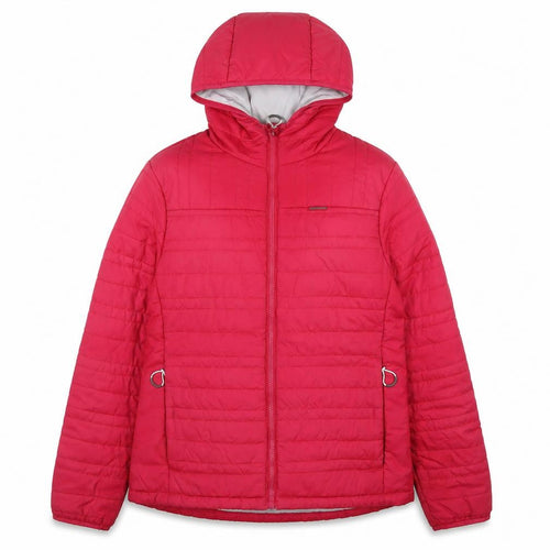 Craghoppers Women's Red Puffer Jacket Size 12 Hooded Insulated Coat