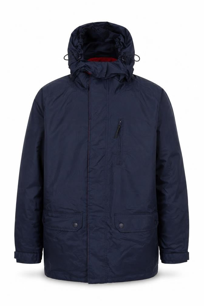 Southbay Men's Blue Hooded Parka Jacket Size S 38in Polyester Lined