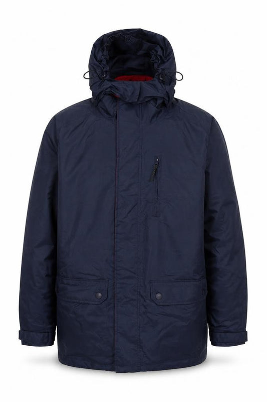 Southbay Men's Blue Hooded Parka Jacket Size S 38in Polyester Lined