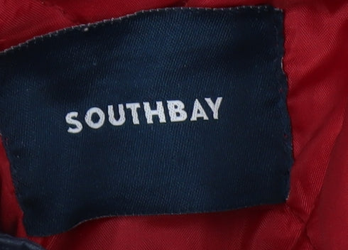 Southbay Men's Blue Hooded Parka Jacket Size S 38in Polyester Lined