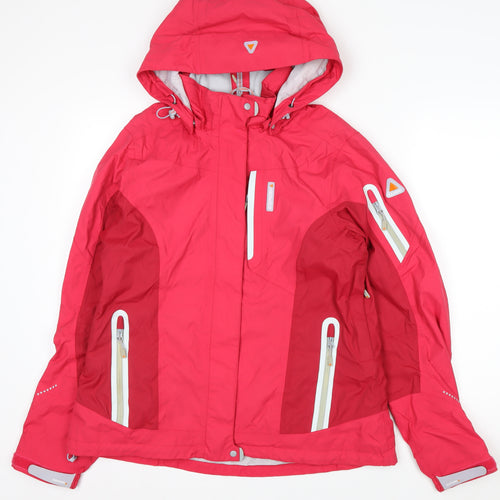 Icepeak Womens Pink Waterproof Ski Jacket Size 14 Hooded Winter Coat