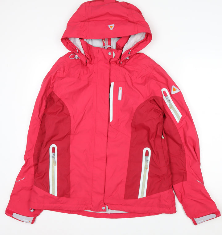 Icepeak Womens Pink Waterproof Ski Jacket Size 14 Hooded Winter Coat