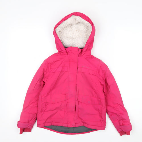 Mountain Warehouse Girls Pink Hooded Waterproof Fleece Lined Parka Coat 5-6 Years