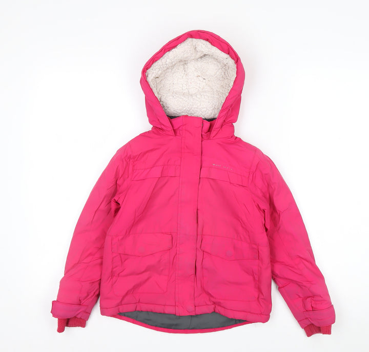 Mountain Warehouse Girls Pink Hooded Waterproof Fleece Lined Parka Coat 5-6 Years