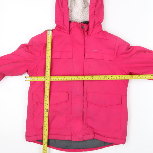 Mountain Warehouse Girls Pink Hooded Waterproof Fleece Lined Parka Coat 5-6 Years