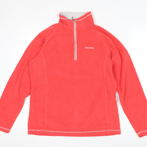 Craghoppers Women's Red 1/2 Zip Fleece Pullover UK 14