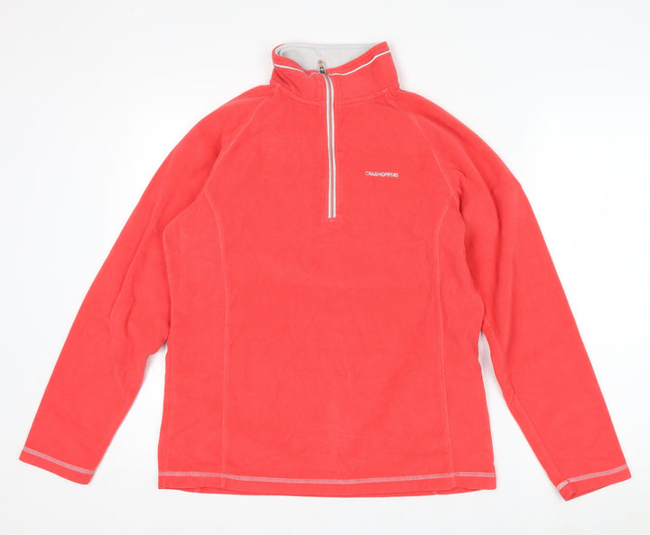 Craghoppers Women's Red 1/2 Zip Fleece Pullover UK 14