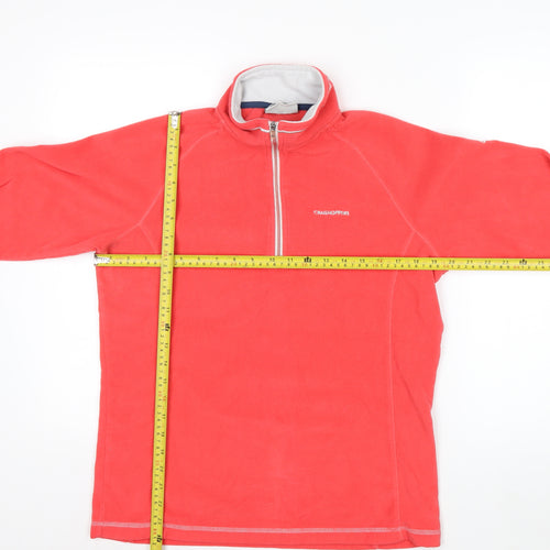 Craghoppers Women's Red 1/2 Zip Fleece Pullover UK 14