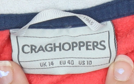 Craghoppers Women's Red 1/2 Zip Fleece Pullover UK 14