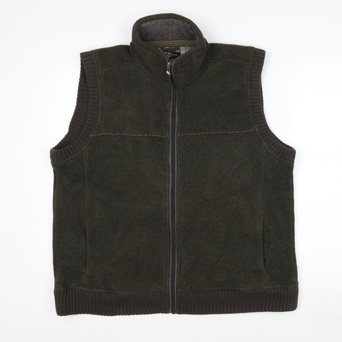 Marks and Spencer Blue Harbour Men's Green Fleece Bodywarmer L