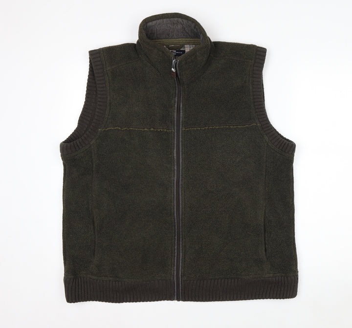 Marks and Spencer Blue Harbour Men's Green Fleece Bodywarmer L