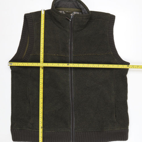 Marks and Spencer Blue Harbour Men's Green Fleece Bodywarmer L