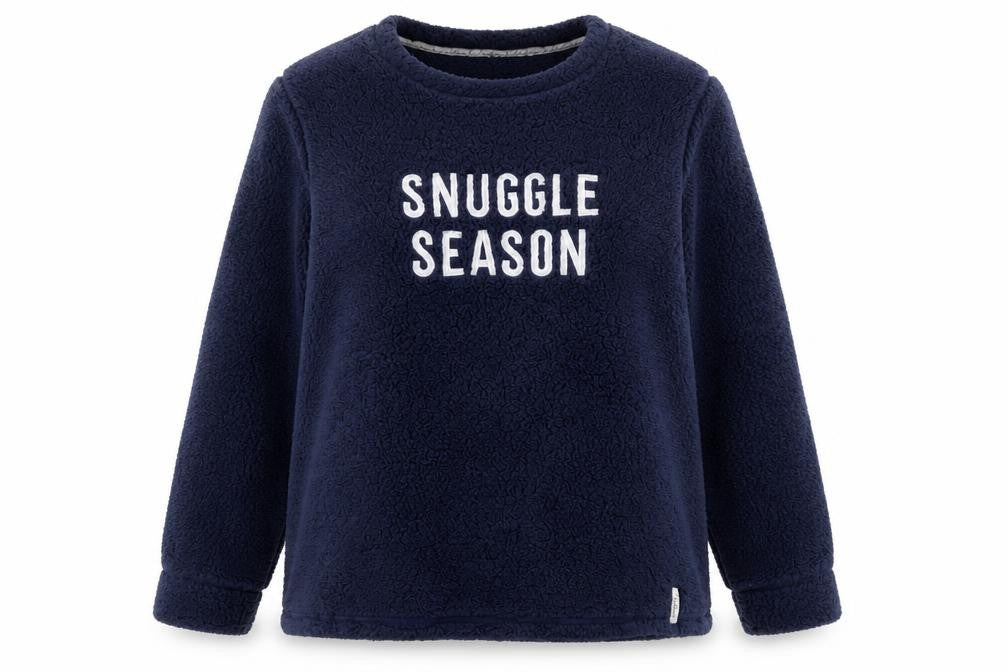 George Women Navy Blue Snuggle Season Fleece Pullover Sweatshirt 2XL