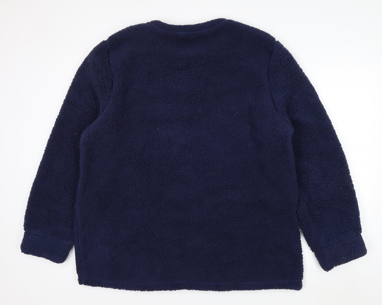 George Women Navy Blue Snuggle Season Fleece Pullover Sweatshirt 2XL