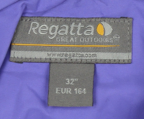 Regatta Women's Purple Waterproof Rain Jacket Size 14