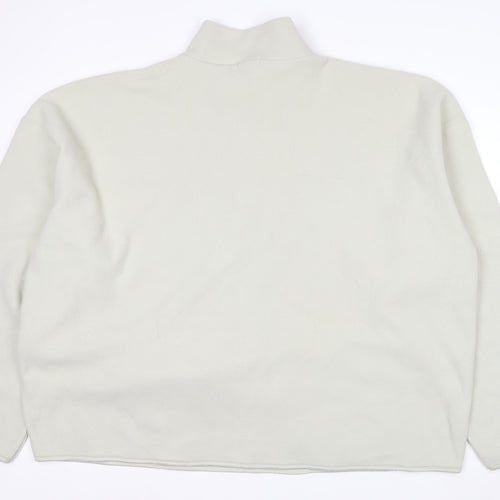 PrettyLittleThing Men’s Beige Fleece 1/4 Zip Pullover Sweatshirt XL