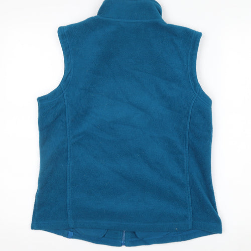 M&Co Women’s Blue Fleece Zip Waistcoat Bodywarmer M