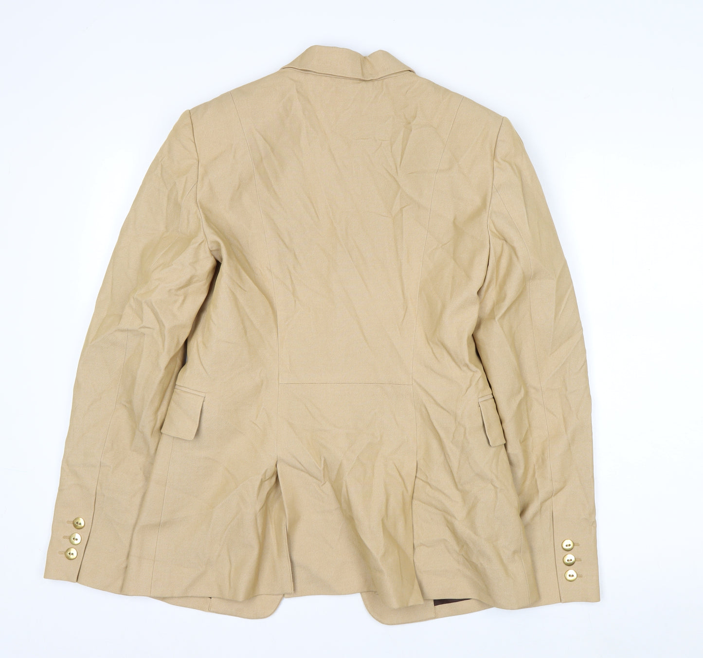 Marks and Spencer Autograph Beige Women's Blazer Size 12 Single-Breasted Jacket