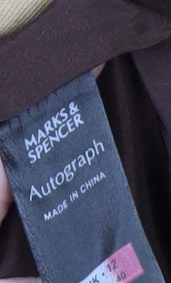 Marks and Spencer Autograph Beige Women's Blazer Size 12 Single-Breasted Jacket
