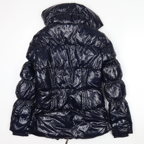 Sosina Women's Blue Puffer Jacket Size 16 Hooded Winter Coat