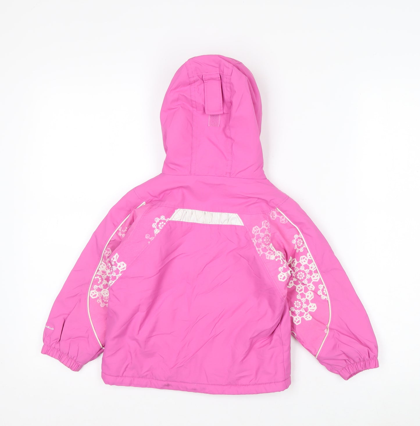 Columbia Girls Pink Floral Hooded Winter Puffer Jacket 3 Years Waterproof