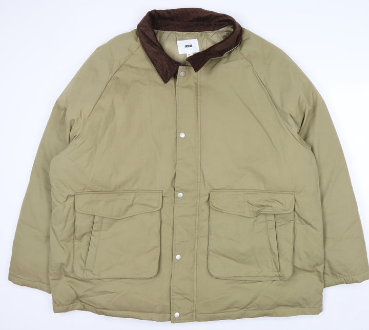 Jacamo Men’s Beige 3XL Basic Jacket Cotton Nylon Lined Workwear