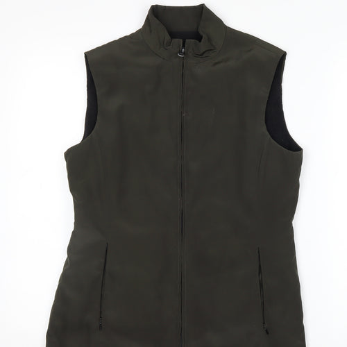 Planet Womens Green Size 8 Sleeveless Zip Waistcoat Bodywarmer