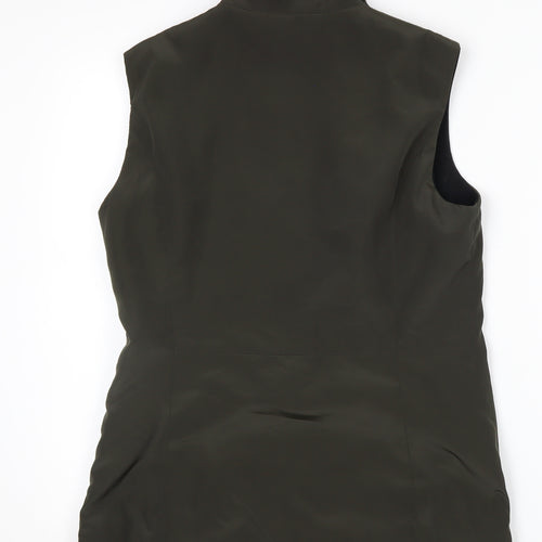 Planet Womens Green Size 8 Sleeveless Zip Waistcoat Bodywarmer