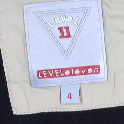 Level Eleven Boys Beige Hooded Puffer Jacket 4 Years Lined Winter Coat