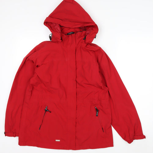 Valerie Hayes Women's Red Hooded Parka Jacket Size S