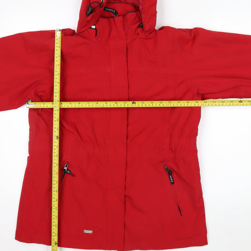 Valerie Hayes Women's Red Hooded Parka Jacket Size S