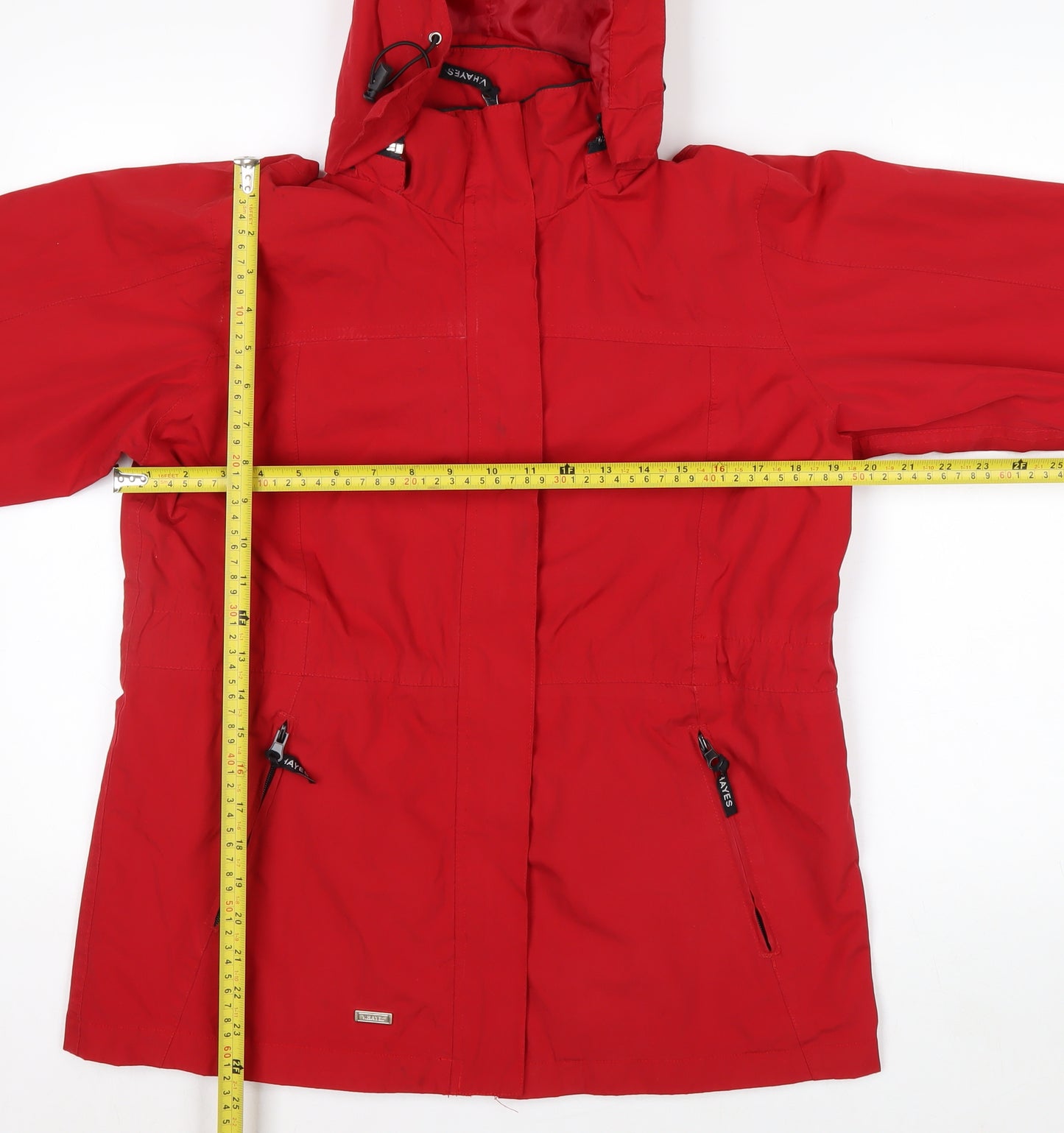 Valerie Hayes Women's Red Hooded Parka Jacket Size S