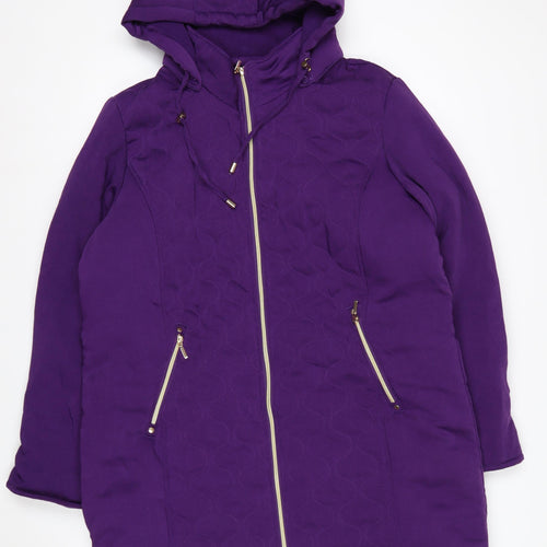 Isle Women’s Purple Long Hooded Puffer Coat Size 16