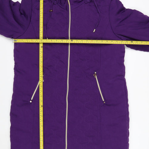 Isle Women’s Purple Long Hooded Puffer Coat Size 16