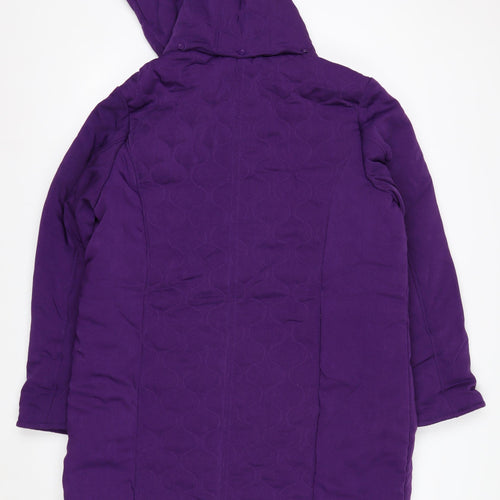 Isle Women’s Purple Long Hooded Puffer Coat Size 16