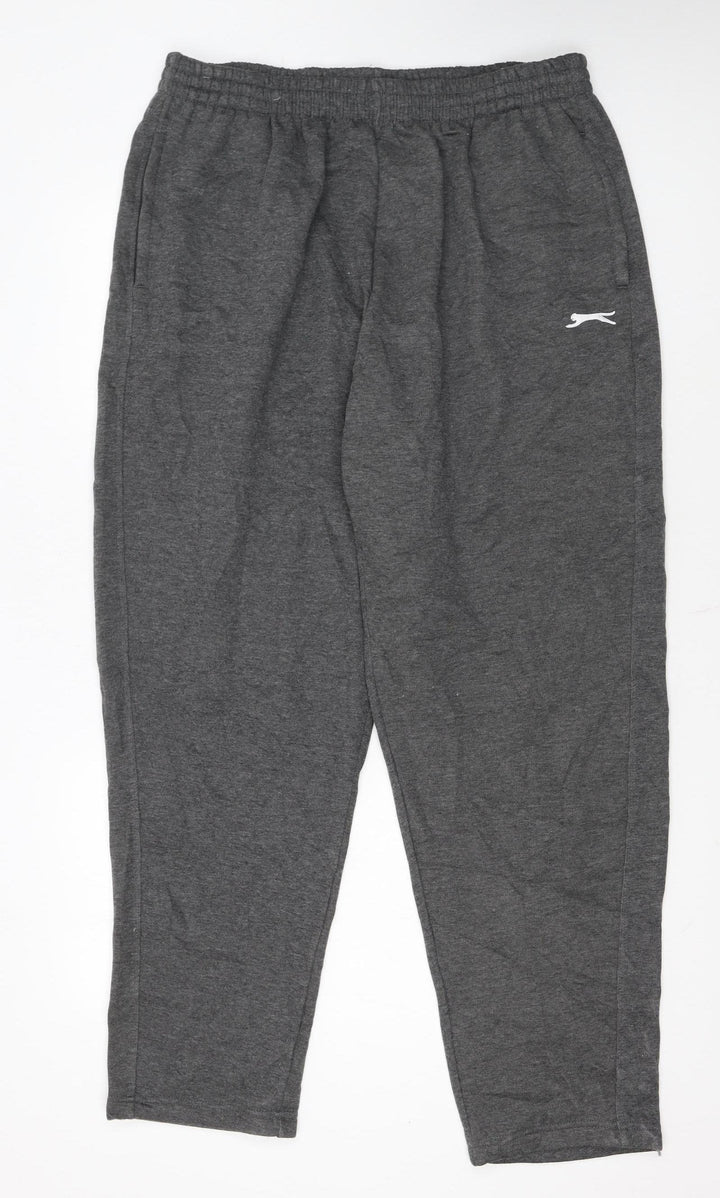 Slazenger Men’s Grey 3XL Sweatpants Joggers with Logo