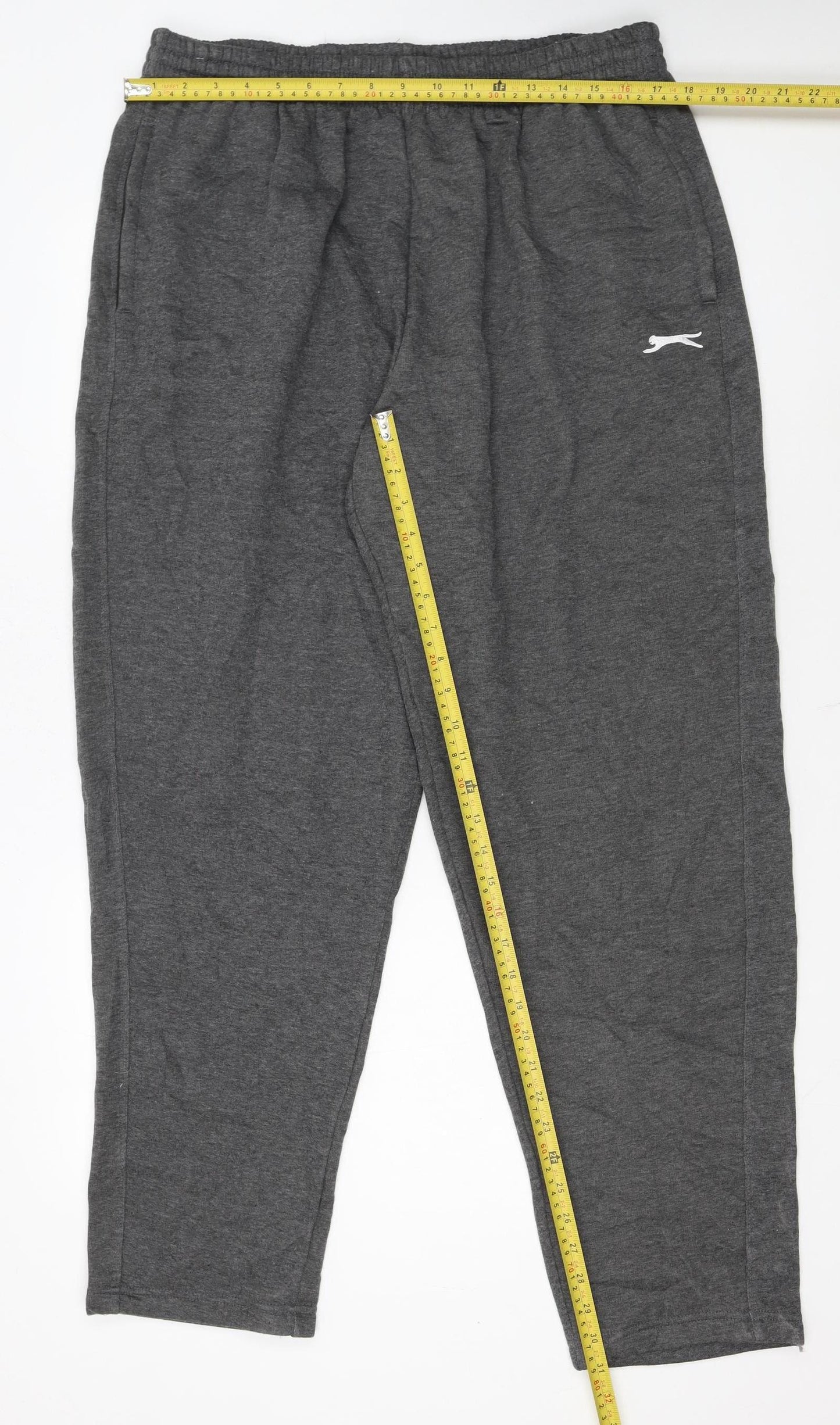 Slazenger Men’s Grey 3XL Sweatpants Joggers with Logo