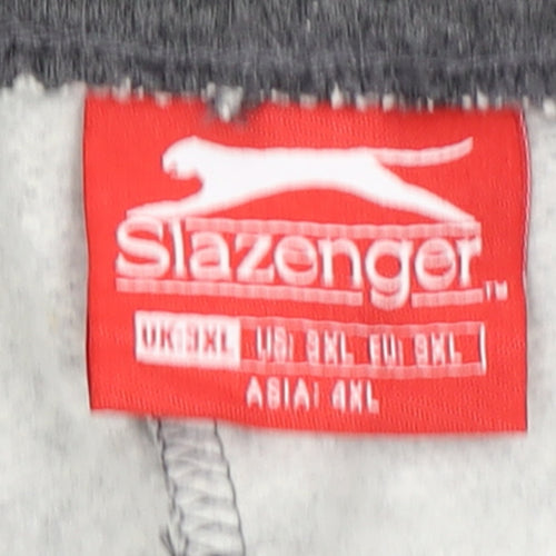 Slazenger Men’s Grey 3XL Sweatpants Joggers with Logo