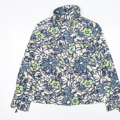 Orly Sport Women's Multicoloured Floral Zip Jacket Size 12