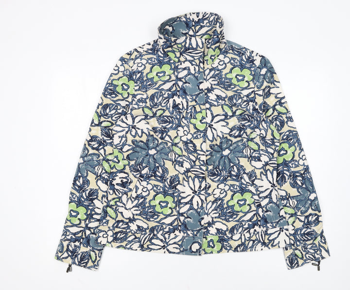 Orly Sport Women's Multicoloured Floral Zip Jacket Size 12