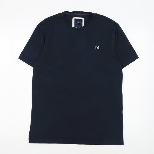 Crew Clothing Company Men's Blue Cotton Crew Neck T-Shirt M