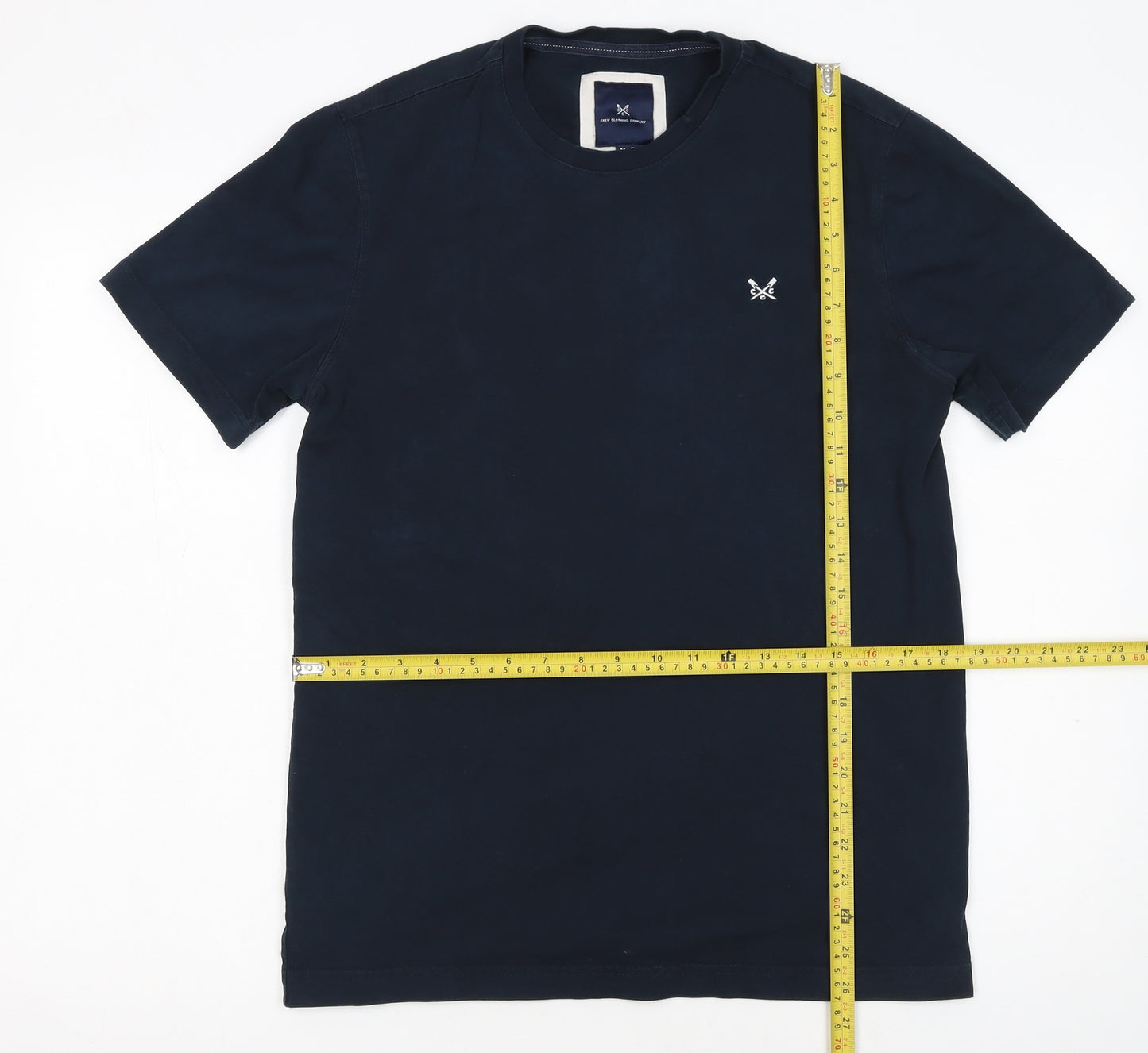 Crew Clothing Company Men's Blue Cotton Crew Neck T-Shirt M