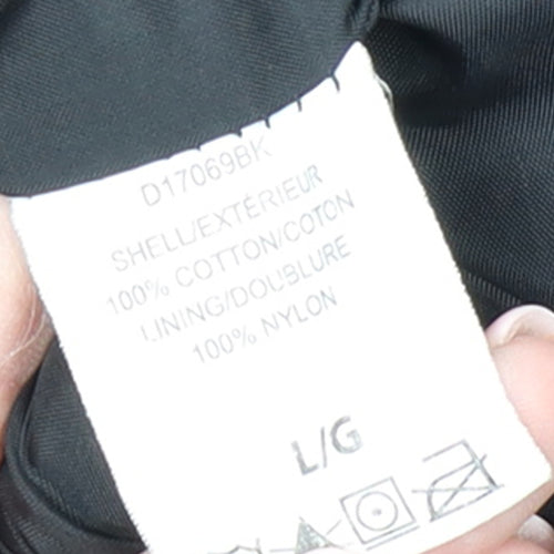 Dickies Men's Black L Cotton Work Jacket Lined Full Zip Workwear