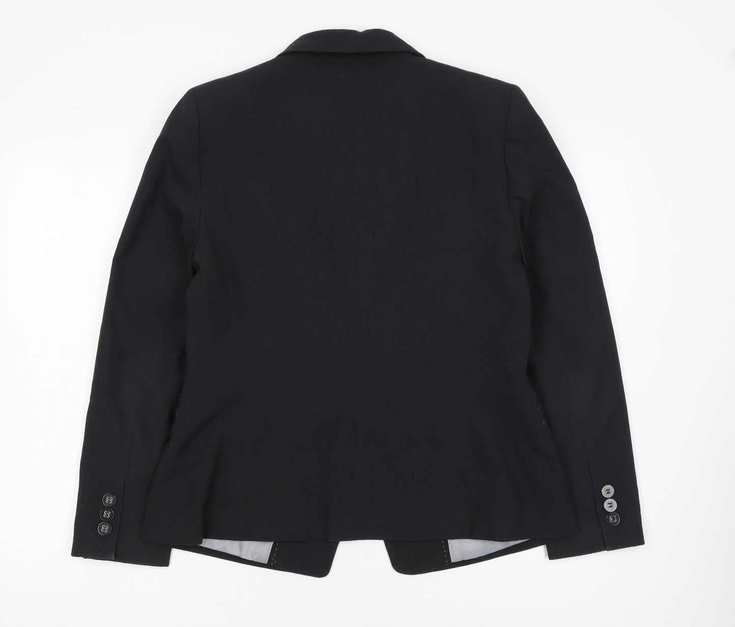 Marks and Spencer Women Black Size 14 Regular Fit Blazer Jacket
