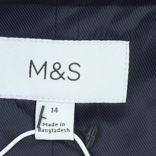 Marks and Spencer Women's Navy Blue Size 14 Tailored Suit Waistcoat