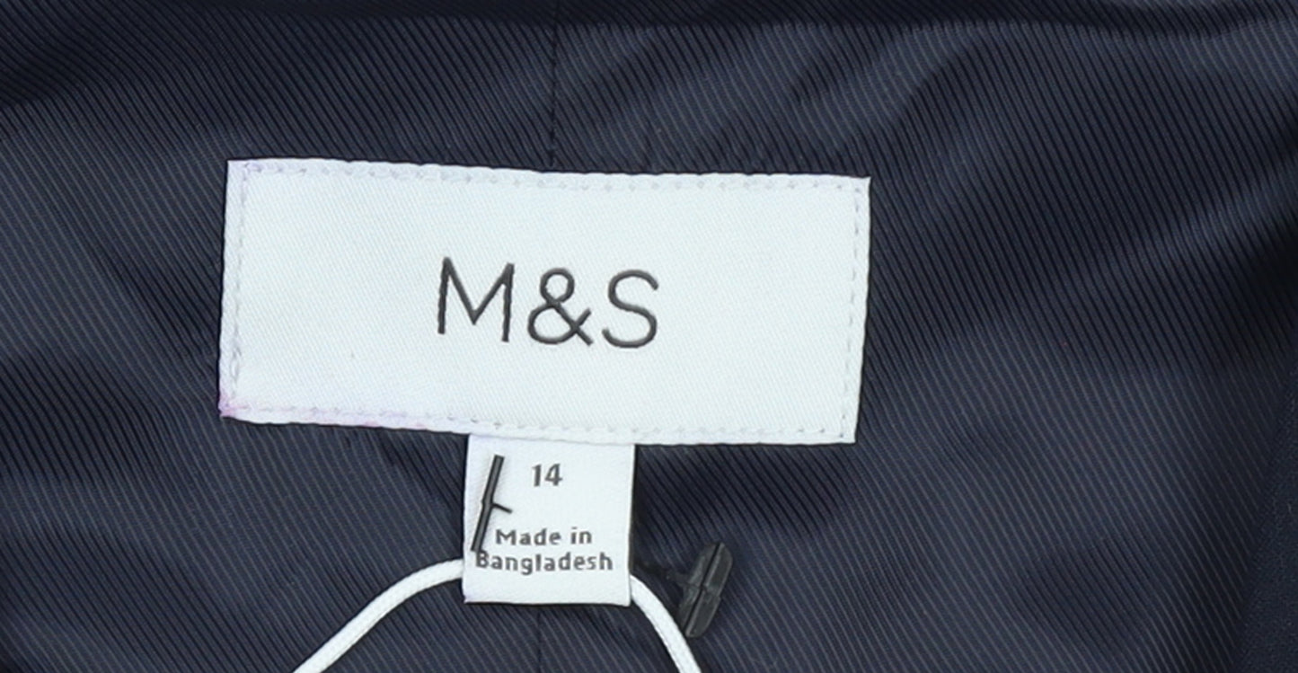 Marks and Spencer Women's Navy Blue Size 14 Tailored Suit Waistcoat